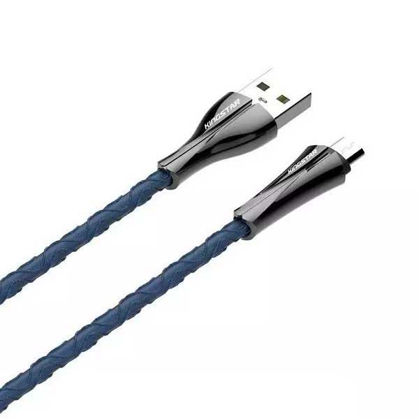 کابل شارژ USB به MicroUSB کینگ استار KingStar چراغ هفت رنگ مدل K28 A طول 1 متر